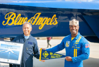 Aviation & Travel Careers Chair Flies with Blue Angels